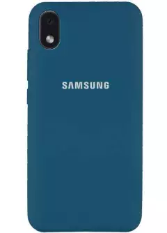 Чехол Silicone Cover Full Protective (AA) для Samsung Galaxy M01 Core || Samsung Galaxy A01 Core, Синий / Cosmos Blue