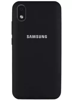 Чехол Silicone Cover Full Protective (AA) для Samsung Galaxy M01 Core || Samsung Galaxy A01 Core, Черный / Black