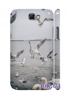 Чехол для Galaxy Note 2 - Водные птицы