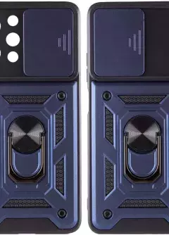 Ударопрочный чехол Camshield Serge Ring для Xiaomi Redmi 12 / Poco M6 Pro, Синий
