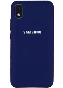 Чехол Silicone Cover Full Protective (AA) для Samsung Galaxy M01 Core || Samsung Galaxy A01 Core, Темно-синий / Midnight blue