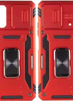 Ударопрочный чехол Camshield Army Ring для Xiaomi Poco X5 Pro 5G / Note 12 Pro 5G, Красный / Red