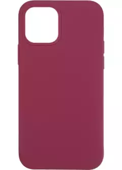 Original Full Soft Case for iPhone 12/12 Pro Marsala (Without logo)