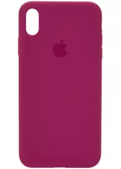 Чехол Silicone Case Full Protective (AA) для Apple iPhone XR (6.1"), Красный / Rose Red