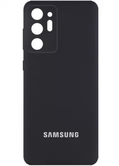 Чехол Silicone Cover Full Camera (AA) для Samsung Galaxy Note 20 Ultra, Черный / Black