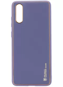 Кожаный чехол Xshield для Samsung Galaxy A50 (A505F) / A50s / A30s, Серый / Lavender Gray