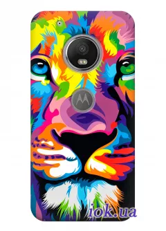 Чехол для Motorola Moto G5 Plus - Красочный лев
