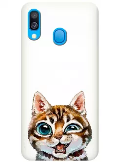Чехол для Galaxy A40 - Эмодзи кот