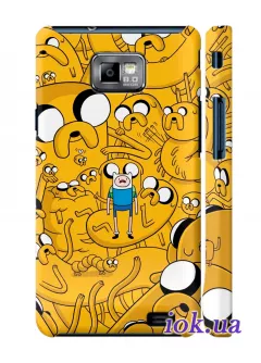 Чехол на Galaxy S2 -  Adventure Time