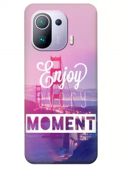 Накладка для Сяоми Ми 11 Про из силикона с позитивным дизайном - Enjoy Every Moment