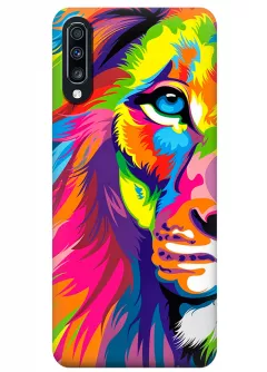Чехол для Galaxy A70 - Красочный лев