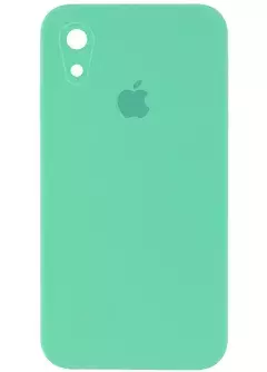 Чехол Silicone Case Square Full Camera Protective (AA) для Apple iPhone XR (6.1"), Зеленый / Spearmint