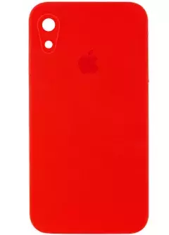 Чехол Silicone Case Square Full Camera Protective (AA) для Apple iPhone XR (6.1"), Красный / Red