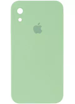 Чехол Silicone Case Square Full Camera Protective (AA) для Apple iPhone XR (6.1"), Мятный / Mint
