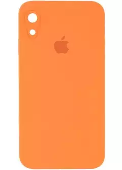 Чехол Silicone Case Square Full Camera Protective (AA) для Apple iPhone XR (6.1"), Оранжевый / Papaya