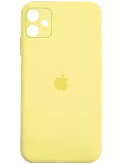 Чехол Silicone Case Square Full Camera Protective (AA) для Apple iPhone 11 (6.1"), Желтый / Yellow