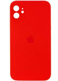 Чехол Silicone Case Square Full Camera Protective (AA) для Apple iPhone 11 (6.1"), Красный / Red