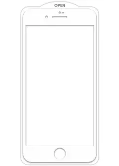 Защитное стекло SKLO 5D (тех.пак) для Apple iPhone 8 plus || Apple iPhone 7 plus, Белый / Белая подложка