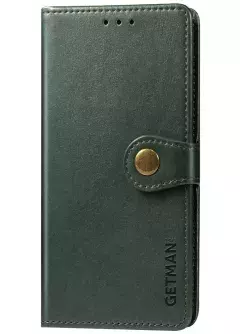 Кожаный чехол книжка GETMAN Gallant (PU) для Huawei P Smart (2021) / Y7a, Зеленый