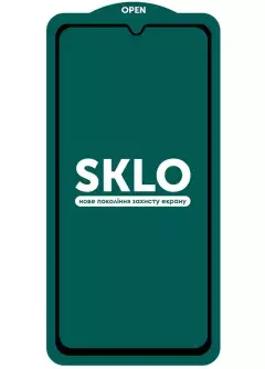 Защитное стекло SKLO 5D (тех.пак) для Samsung Galaxy A32 4G / A22 4G / M32 / A31 / M22, Черный