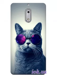Чехол для Nokia 6 - Кот в очках