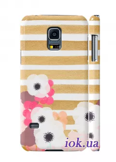 Чехол для Galaxy S5 Mini - Необычные цветы