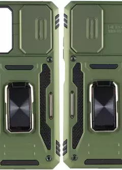 Ударопрочный чехол Camshield Army Ring для Xiaomi Redmi Note 11 Pro 4G/5G / 11E Pro / 12 Pro 4G, Оливковый / Army Green