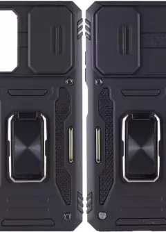Ударопрочный чехол Camshield Army Ring для Xiaomi Redmi Note 11 Pro 4G/5G / 11E Pro / 12 Pro 4G, Черный / Black