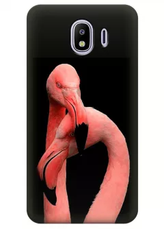 Чехол для Galaxy J4 - Пара фламинго