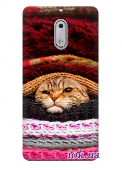Чехол для Nokia 6 - Угрюмый кот