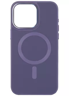 Кожаный чехол Bonbon Leather Metal Style with MagSafe для Apple iPhone 11 (6.1"), Серый / Lavender