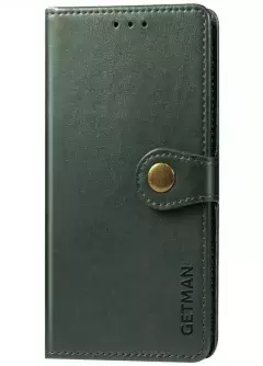 Кожаный чехол книжка GETMAN Gallant (PU) для Samsung Galaxy M14 5G, Зеленый