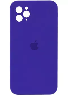 Чехол Silicone Case Square Full Camera Protective (AA) для Apple iPhone 11 Pro Max (6.5"), Фиолетовый / Ultra Violet