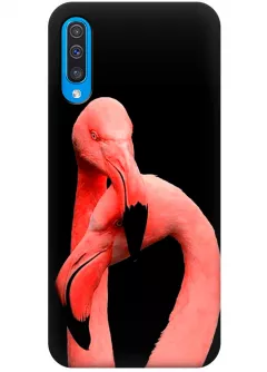 Чехол для Galaxy A50 - Пара фламинго