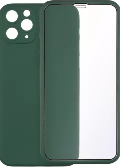 Чехол Gelius Slim Full Cover Case + стекло для iPhone 11 Pro Dark Green