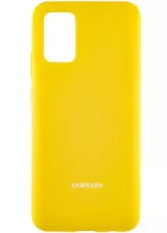 Чехол Silicone Cover Full Protective (AA) для Samsung Galaxy A02s, Желтый / Yellow