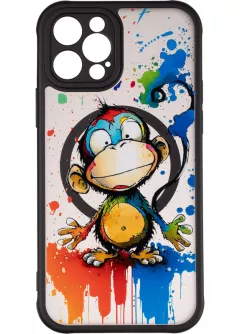 Чехол Gelius Print Case UV (Magsafe) для iPhone 12 Pro Monkey