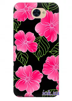 Чехол для Huawei Y7 - Pink flowers