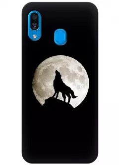 Чехол для Galaxy A30 - Воющий волк