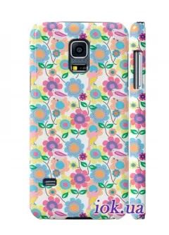 Чехол для Galaxy S5 Mini - Яркие цветы