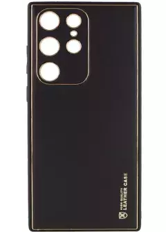 Кожаный чехол Xshield для Samsung Galaxy S21 Ultra, Черный / Black