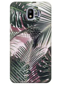 Чехол для Galaxy J4 - Пальмовые листья
