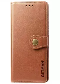 Кожаный чехол книжка GETMAN Gallant (PU) для Xiaomi Mi 11, Коричневый