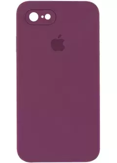 Чехол Silicone Case Square Full Camera Protective (AA) для Apple iPhone 6 / 6S || , Бордовый / Maroon