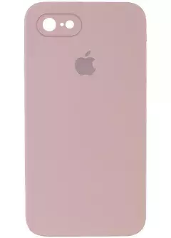 Чехол Silicone Case Square Full Camera Protective (AA) для Apple iPhone SE (2020), Розовый / Pink Sand