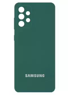 Чехол Silicone Cover Full Camera (AA) для Samsung Galaxy A13 4G, Зеленый / Pine green