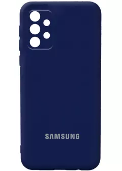 Чехол Silicone Cover Full Camera (AA) для Samsung Galaxy A13 4G, Темно-синий / Midnight blue