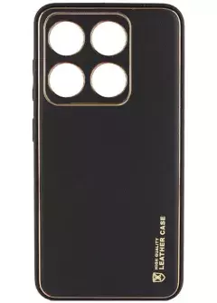 Кожаный чехол Xshield для Xiaomi 14, Черный / Black