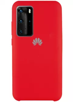 Чехол Silicone Cover (AAA) для Huawei P40 Pro, Красный / Red