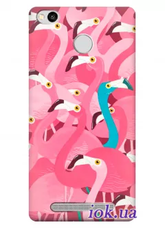 Чехол для Xiaomi Redmi 3X - Фламинго